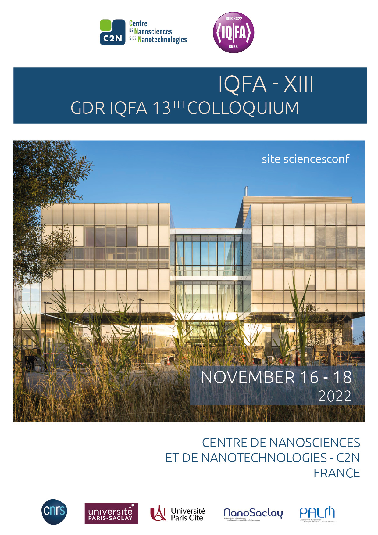 Meet us at GDR IQFA 2022 (Nov 16–18, 2022)