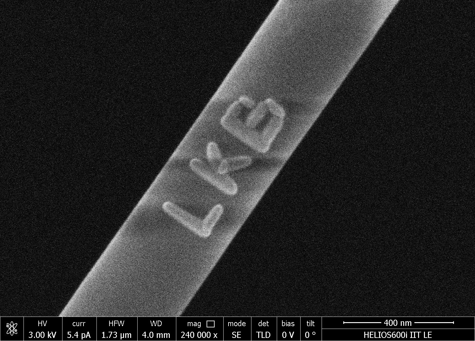 Deterministic fabrication of nanostructures on a nanofiber